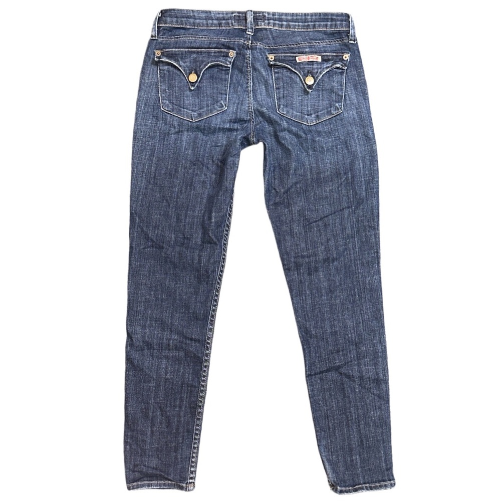 HUDSON JEANS women's lowrise navy faded skinny jeans, 28.